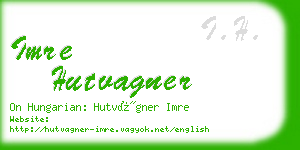 imre hutvagner business card